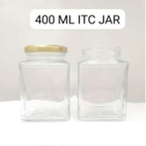 400 Ml ITC Square Glass Jar