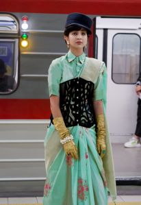 Ladies C.green Sarees