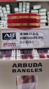 Polished AR 5MM 011 Glass Kada, Color : Red, Gender : Female