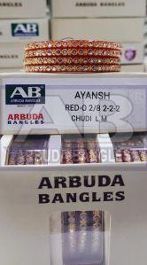 Polished Ayansh Glass Bangles, Color : Red