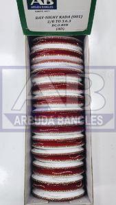 Polished Day Night 001 Opk Glass Bangles, Color : Red & White