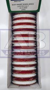 Polished Day Night 002 Opk Glass Bangles, Color : White & Red