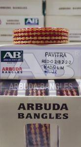 Polished Pavitra Glass Bangles, Color : Red