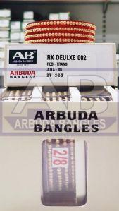 Polished Rk Deluxe 002 Trans Glass Bangles, Color : Red