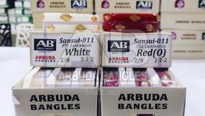 Polished Sansui-011 Glass Kada, Color : Red, White, Gender : Female