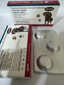 40 60 Kg Simparica Trio Sarolaner Moxidectin Pyrantel Tablet