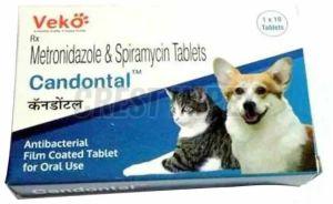 Candontal Metronidazole and Spiramycin Tablet, Packaging Type : Box