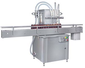 Electric Polished Mild Steel Liquid Filling Machine, Color : Grey