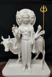 Marble Dattatreya Statue