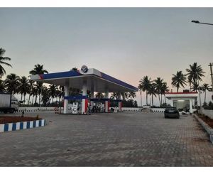 Plain Mild Steel Hpcl Petrol Pump Canopy, Shape : Rectangular