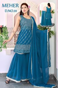 Meher D.NO-111 Georgette Kurta with Palazzo