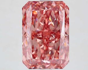 6 CT Vivid Pink Radiant Cut VS2 Lab Grown Diamond