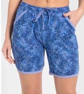 Jockey Blue Print Shorts for Women