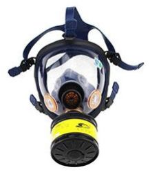 Rubber Canister Gas Mask, Color : Black