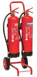 Ceasefire Mild Steel Double Fire Extinguisher Trolley