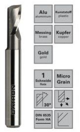 Micrograin Solid Carbide Single Flute End Mill Specially Balanced