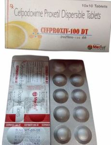 Cefpodoxime Proxetil Dispersible 100mg Tablets