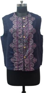 Printed Wool Women Sleeveless Jackets, Gender : Female Party Wear