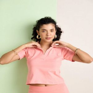 Ladies Pink Polo T-Shirts