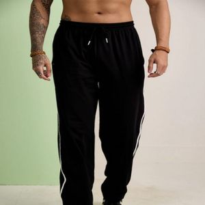 Cotton Plain Mens Black Lowers for Running, Gym