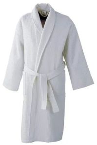 Plain White Cotton Bath Robe