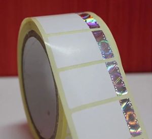 Hologram With Paper Label