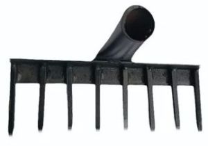 Polished 8 Prong Hoe, Handle Material : Plastic for Garden