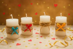 Wax Decorative Scented Pillar Candles