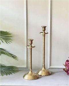 Classic Twisted Stem Candle Holder Set OF 2 Pcs