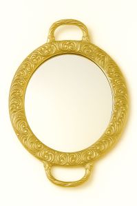 Golden Ornate Circular Tray