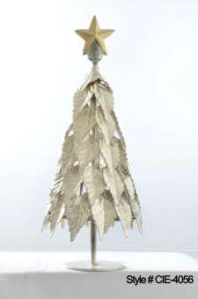 Golden Pointed Leaf Christmas Tree