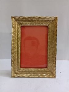 Golden Textured Rectangular Aluminium Photo Frame