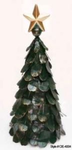 Green Stacked Leaf Christmas Tree