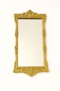 Ornate Golden Rectangular Tray