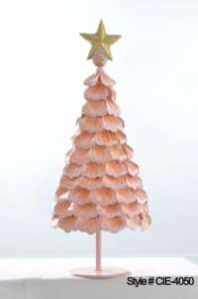 Pink Stacked Leaf Christmas Tree