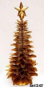 Tiered Gold Metal Christmas Tree