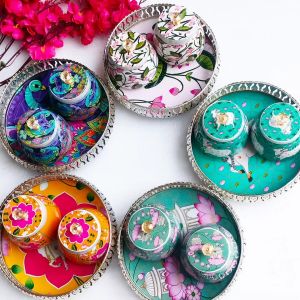 Sliver Cow Pichwai Tray