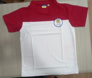 Poly Cotton Half Sleeve School Uniform T Shirt