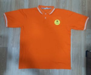 Poly Cotton Orange School Uniform T Shirt