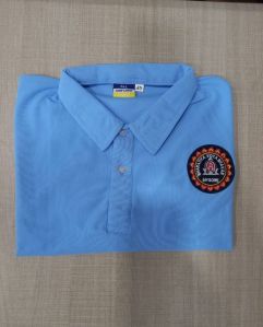 Poly Cotton Polo Neck Sky Blue School Uniform T Shirt