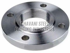 Round A-105 Carbon Steel Threaded Flange, For Fittings, Packaging Type : Box