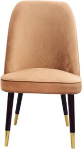 Brown Metal Frame Padded Dining Chair