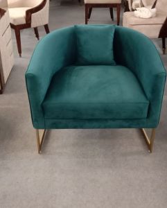 Green Metal Frame Single Seater Sofa Chair