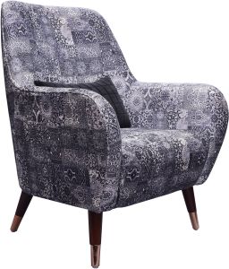 Grey Wooden Single Seater Sofa Chair