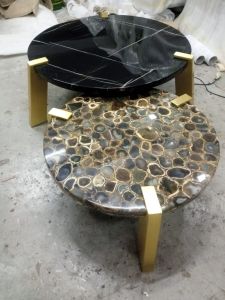 Round Marble Top Center Table
