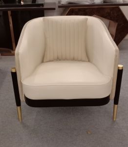 White Metal Frame Single Seater Sofa Chair