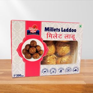 Paper Box Packaging Millet Laddu 20 Gm Each Laddo, Taste : Sweet