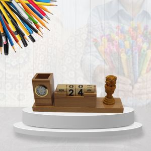 Polished Wooden Pen Stand Standard, Packaging Type : Brown