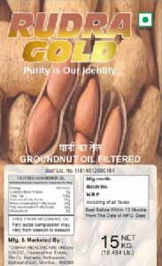 Rudra Gold Peanut Oil 15 Kg