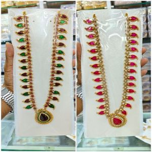 Metal Artificial Colorful Long Necklace
